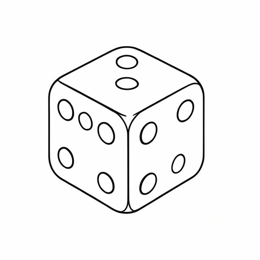 Printable outline of Dice