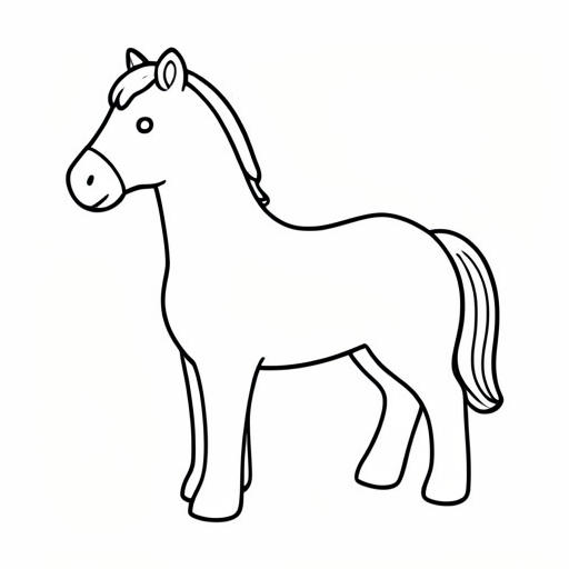 Printable outline of Hobby Horse