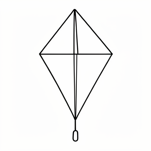 Printable outline of Kite Toy