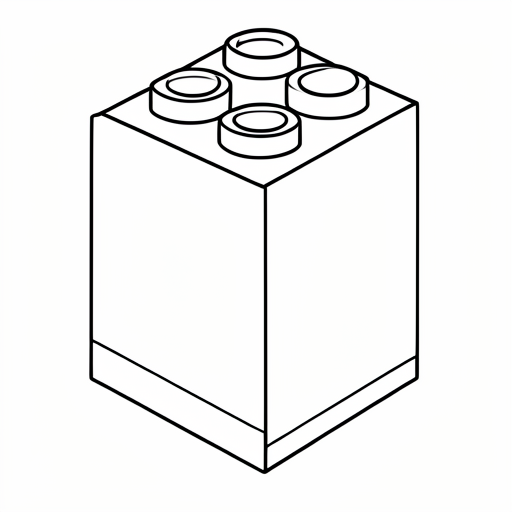 Printable outline of Lego Brick