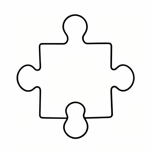 Printable outline of Puzzle Piece