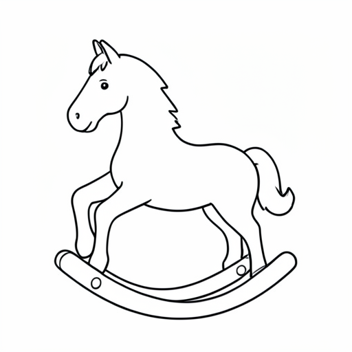 Printable outline of Rocking Horse