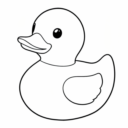 Printable outline of Rubber Duck
