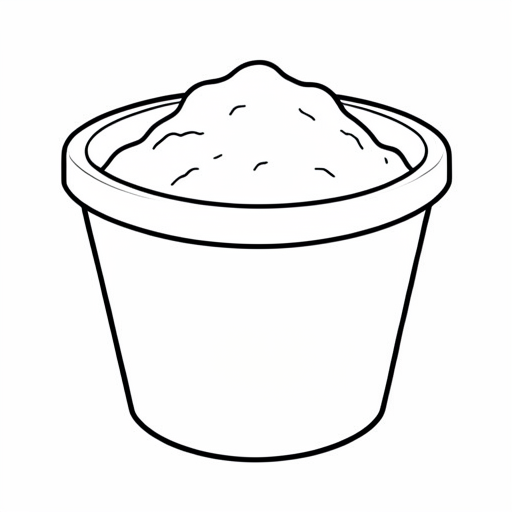 Sand Bucket colouring page outline