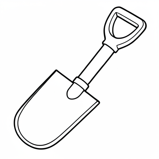 Printable outline of Sand Shovel