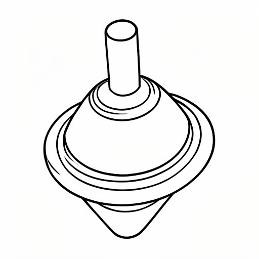 Printable outline of Spinning Top
