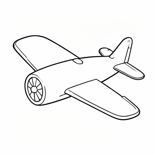 Printable outline of Toy Airplane