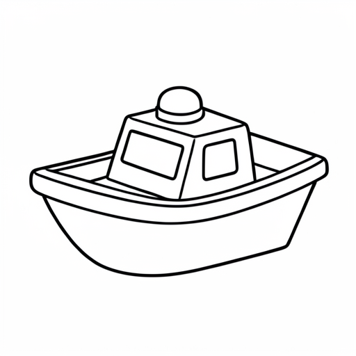 Printable outline of Toy Boat