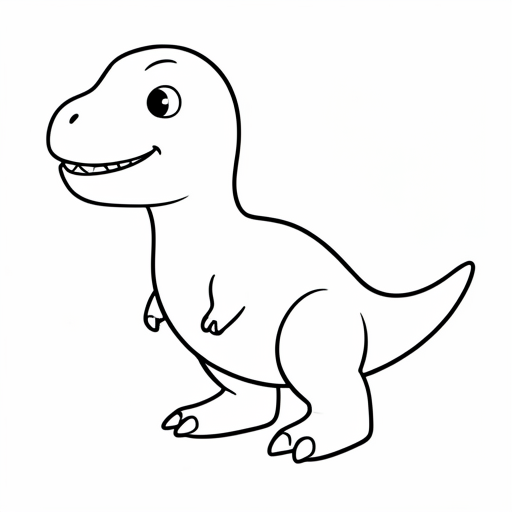 Printable outline of Toy Dinosaur