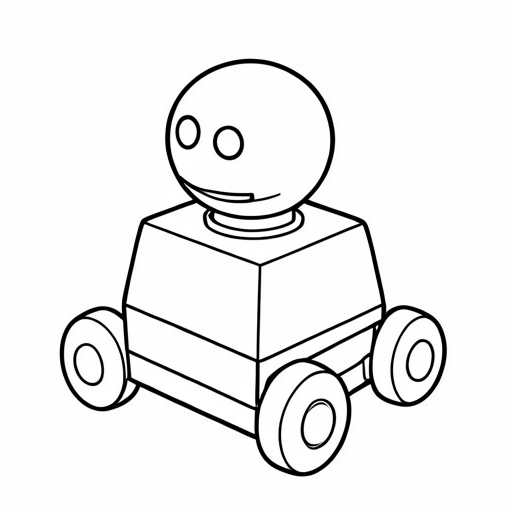 Printable outline of Toy Robot