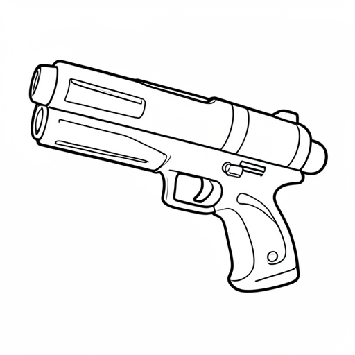 Printable outline of Water Gun