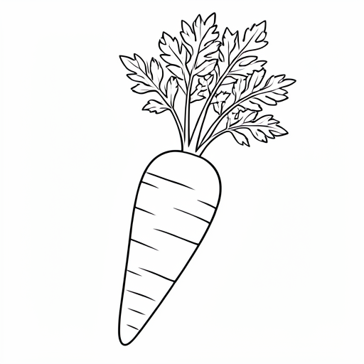 Printable outline of Baby Carrot