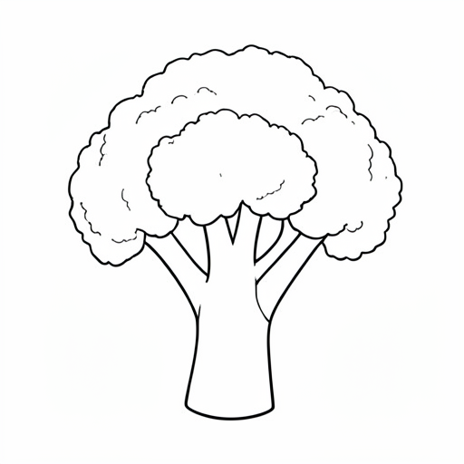 Printable outline of Broccoli