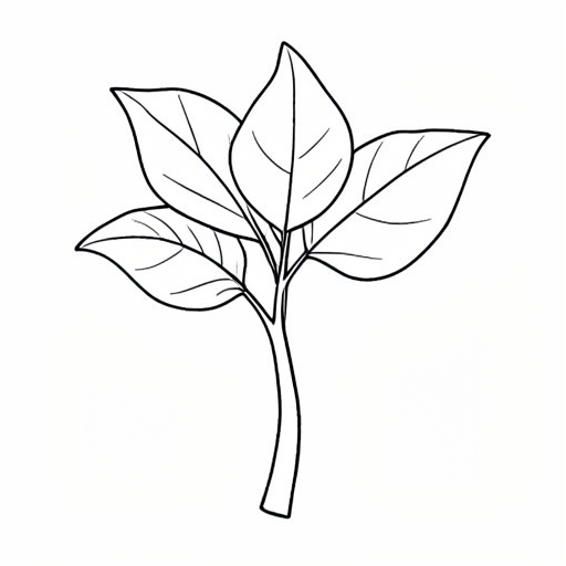 Printable outline of Cassava