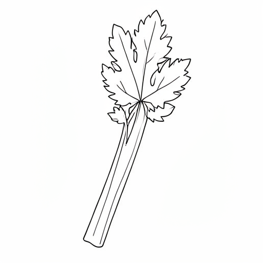 Printable outline of Celery