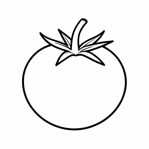 Printable outline of Cherry Tomato