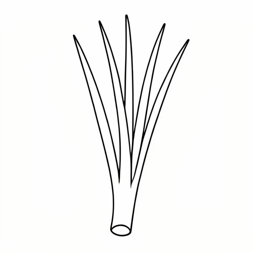 Printable outline of Chive