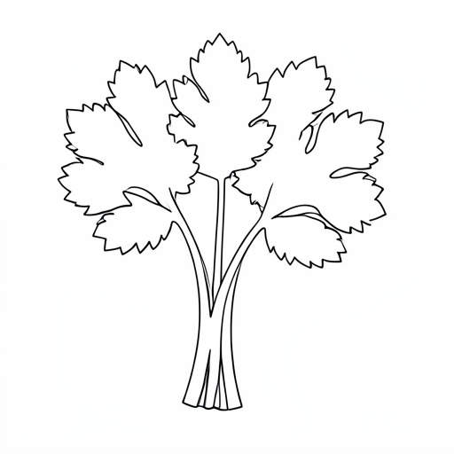 Printable outline of Cilantro