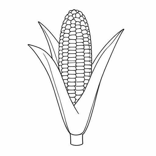 Printable outline of Corn