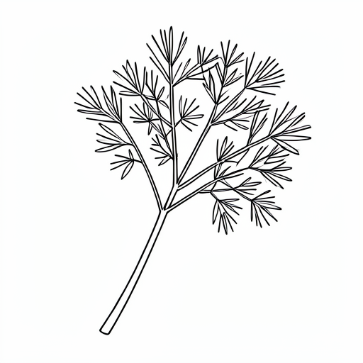 Printable outline of Dill