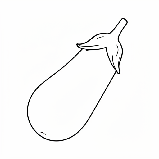 Printable outline of Eggplant