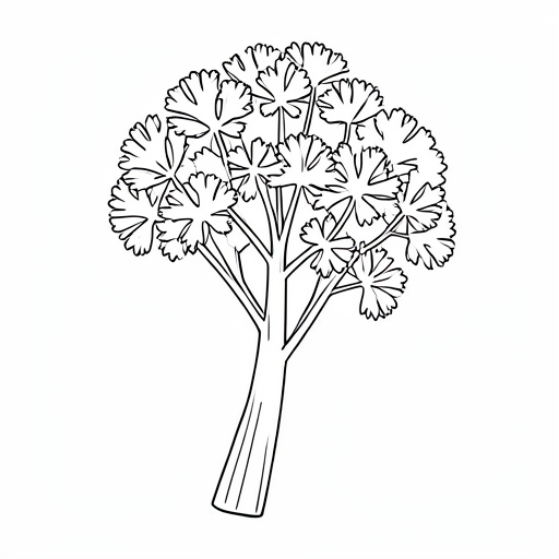 Printable outline of Fennel