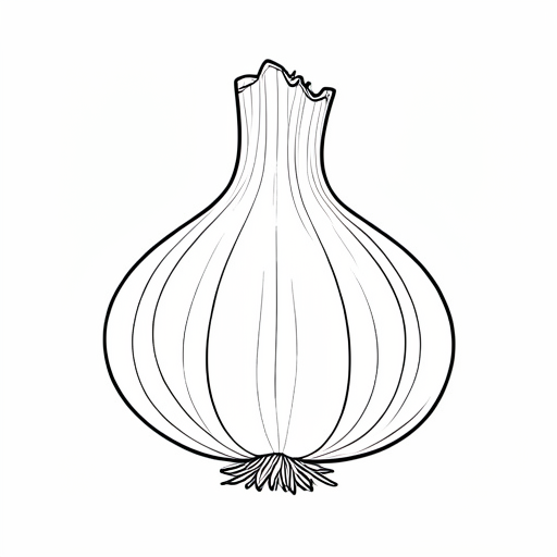 Printable outline of Garlic Clove