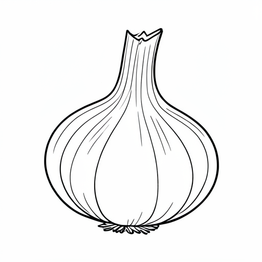 Printable outline of Garlic