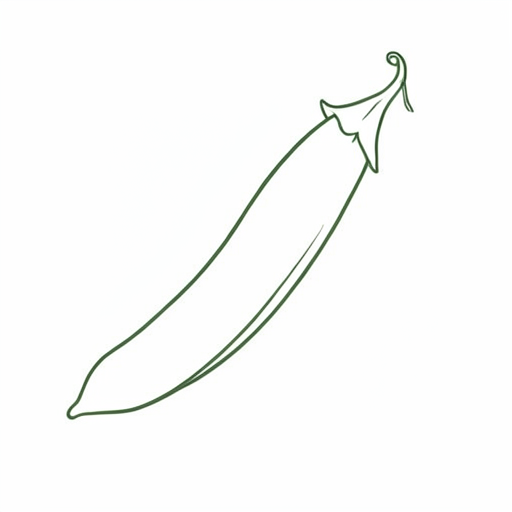 Printable outline of Green Bean