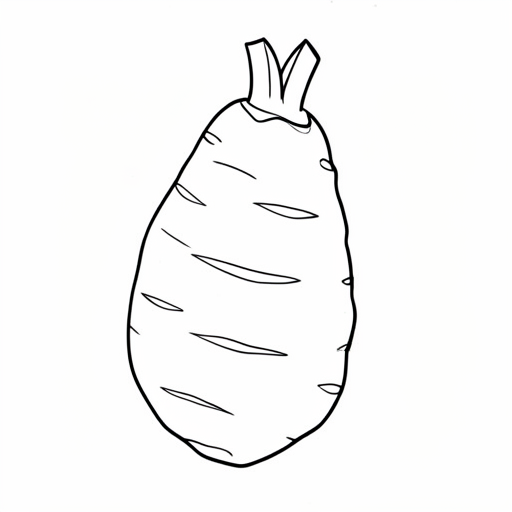 Printable outline of Jicama