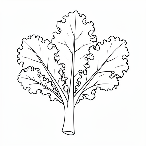 Printable outline of Kale
