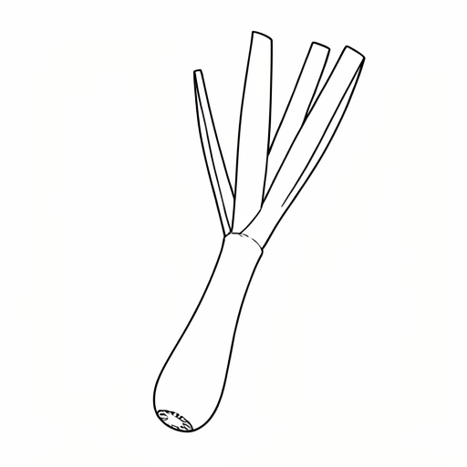 Printable outline of Leek