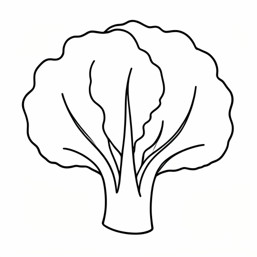 Printable outline of Lettuce