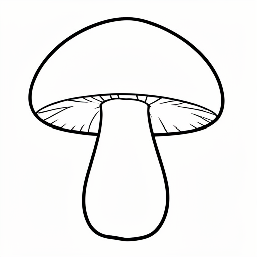 Printable outline of Mushroom