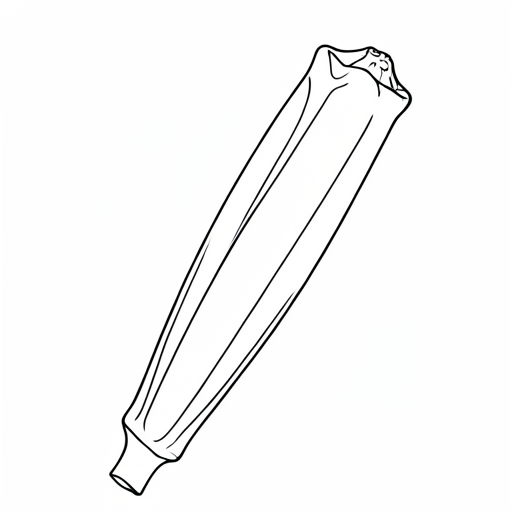 Printable outline of Okra