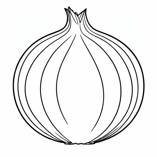 Printable outline of Onion Ring