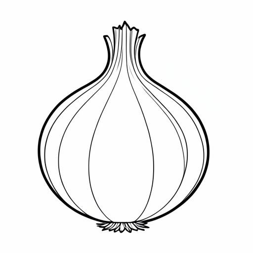 Printable outline of Onion