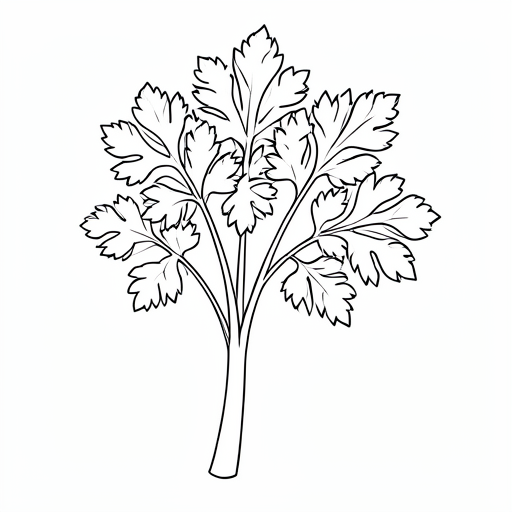 Printable outline of Parsley