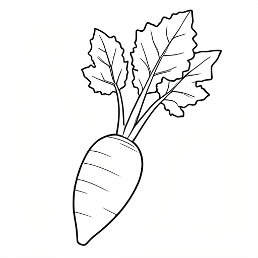Printable outline of Parsnip
