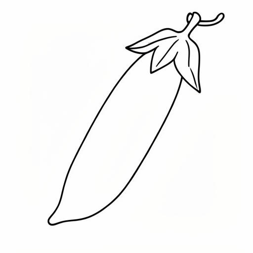 Printable outline of Pea Pod