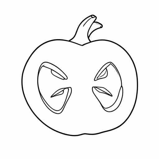 Printable outline of Pumpkin Slice