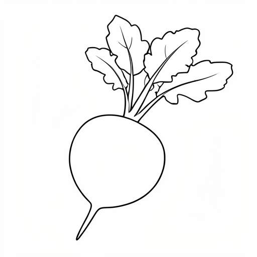 Printable outline of Radish