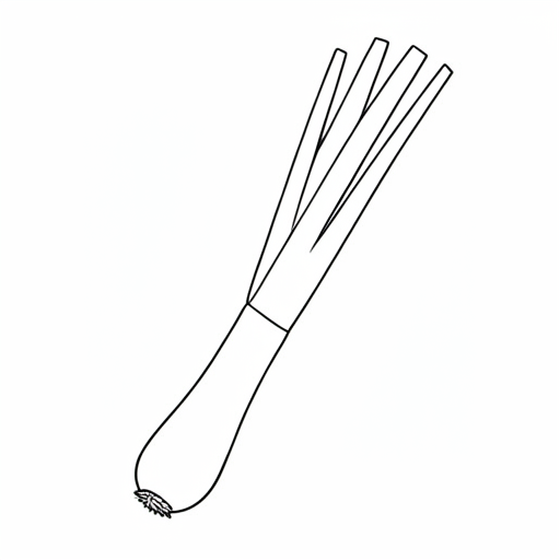 Printable outline of Scallion