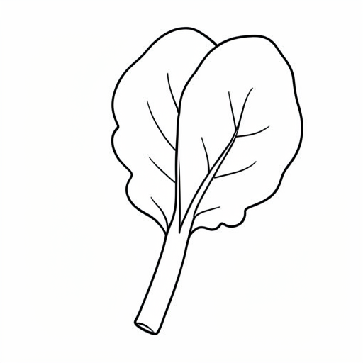 Printable outline of Spinach