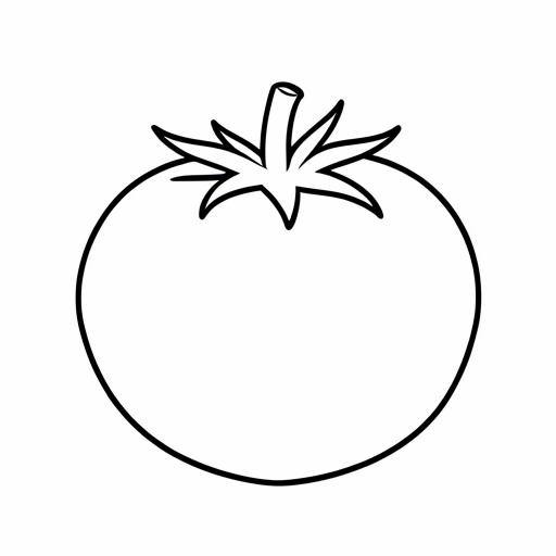 Printable outline of Tomato