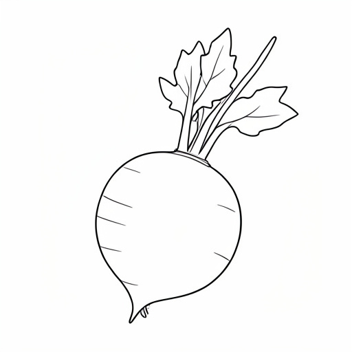 Printable outline of Turnip
