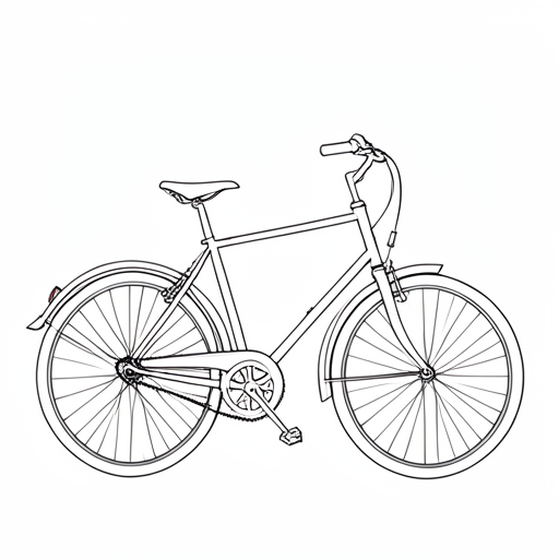 Printable outline of Bicycle