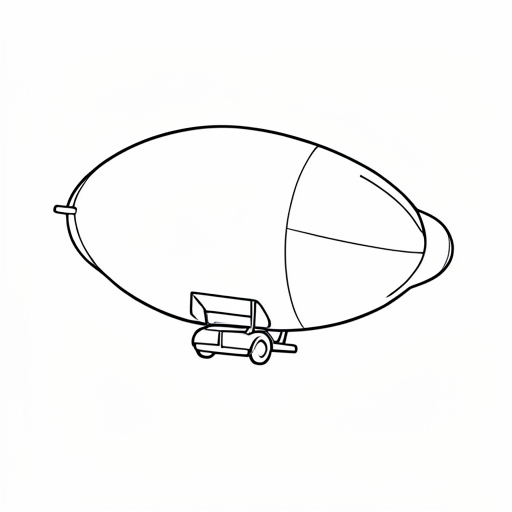 Printable outline of Blimp