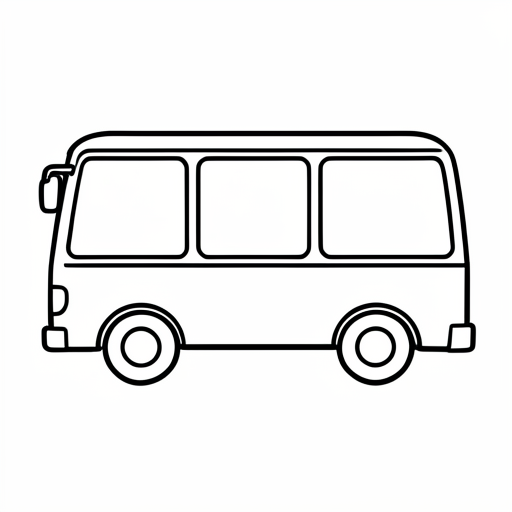Printable outline of Bus