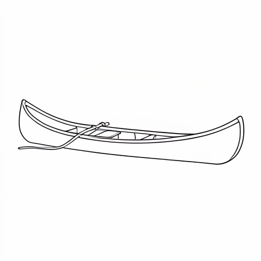 Printable outline of Canoe